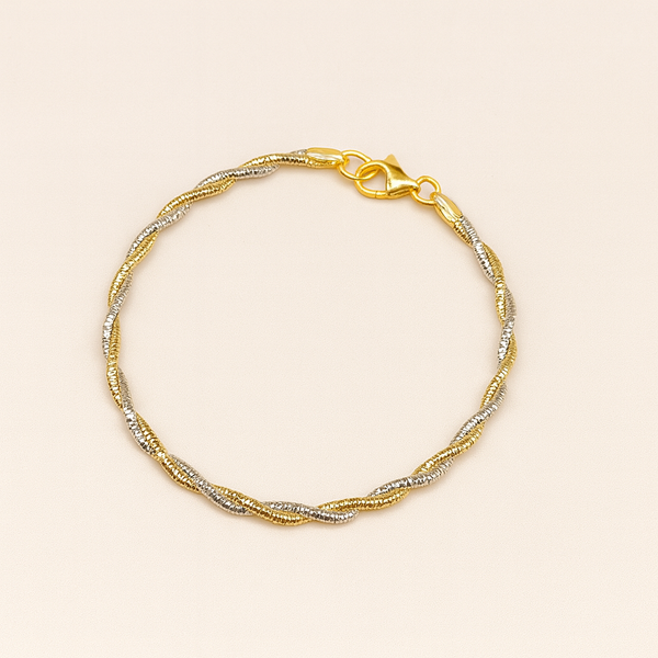 Elegant Twisted Silver Bracelet