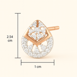 Sparkle Teardrop Silver Stud Earrings