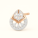 Sparkle Teardrop Silver Stud Earrings