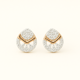 Sparkle Teardrop Silver Stud Earrings